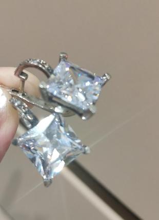 Винтажные серебряные серьги, 90-е гг., серебряные серёжки 925