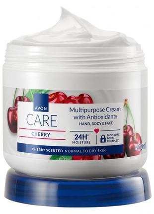 Мультифункціональний крем для обличчя, рук і тіла з антиоксидантами та ароматом вишні, 400мл.