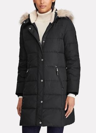 Пуховик черный ralph lauren женский