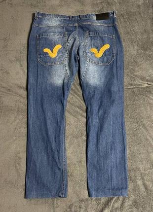 Voi jeans co джинсы брюки синие по типу evisu y2k southpole, rap, sk8, big jeans, work wear широкие w38