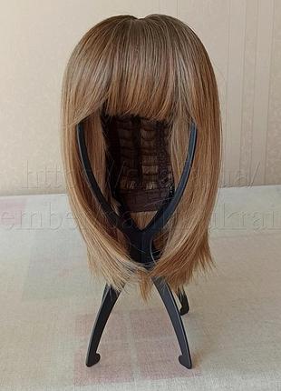 Короткий парик блонд, каре, новый, термостойкий, с челкой, парик