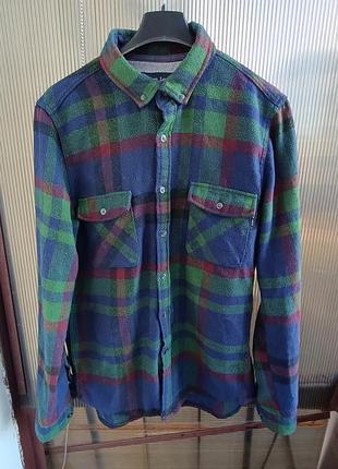 Чоловіча тепла сорочка в клітку