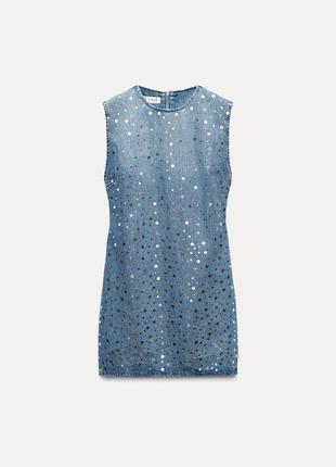 Коротка джинсова сукня zara