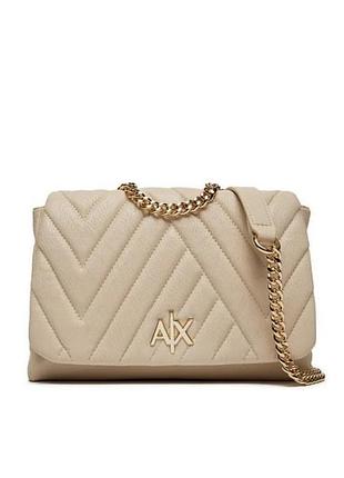 Сумка женская молочная armani exchange классная практичная классика