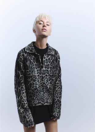Мягкий кардиган zara леопардовый