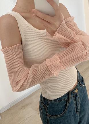 Плісіровані нарукавники мітенки 748