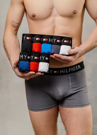 Комплект трусов (3, 4, 5 шт) tommy hilfiger мужское белье боксеры плавки подарочный набор4 фото