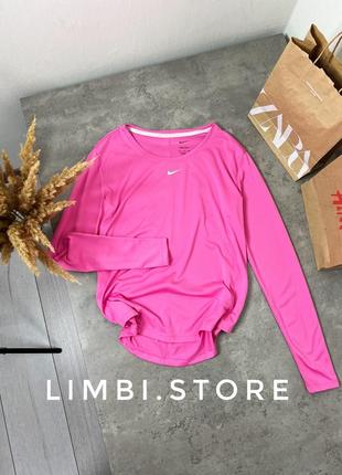 🌷тоненький лонгслів топ кофта термо з центральним лого nike