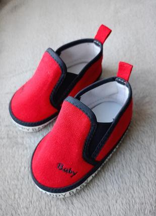 Пінетки червоні happy baby