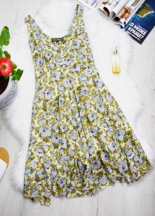 Сукня квітковий принт плаття платя легке квіткове вінтажний стиль
