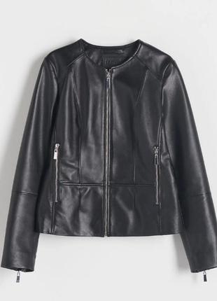 Натуральная кожаная куртка reserved кожаная куртка кожа натуральная премиум premium2 фото