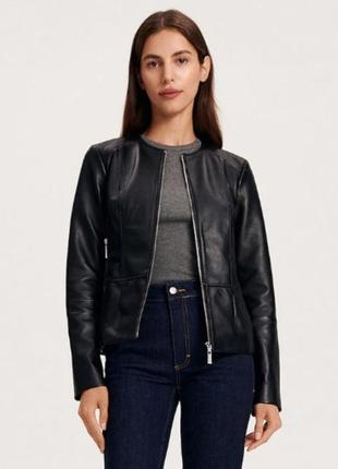 Натуральная кожаная куртка reserved кожаная куртка кожа натуральная премиум premium4 фото