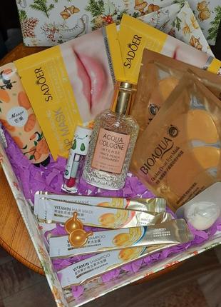 Золотистий боксик косметики💛14в1💛