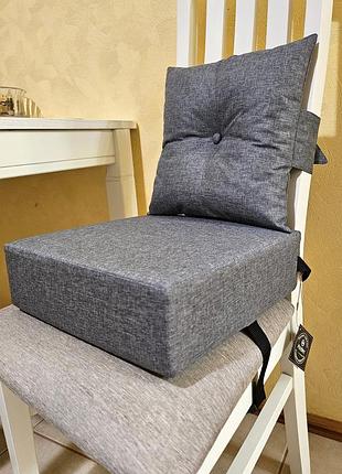 Подушка бустер дитяча для стільця 32×32×10+ подушечка під спинку