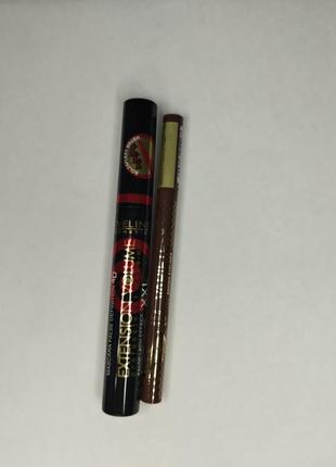 Туш для вій eveline cosmetics extension volume professional mascara, black