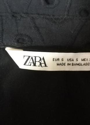 Zara актуальна блузка блуза сорочка прошва вишивка рішелье бренд zara, р.s8 фото