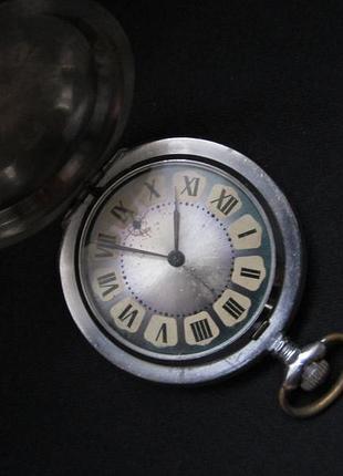Часы карманные "молния" механика. ссср. на ходу.№4