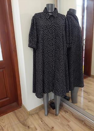 Комфортное с объемными рукавами платье 👗 большого размера
