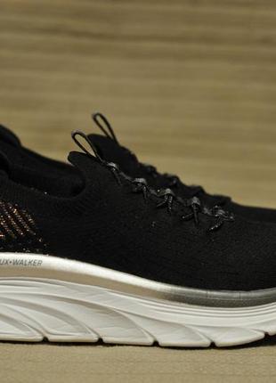 Черные стрейч кроссовки skechers relaxed fit: d'lux walker - let it glow 38 р.