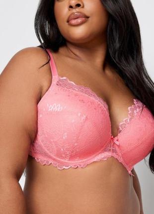 90j  95j кружевной бюстгальтер plus size с глубоким вырезом