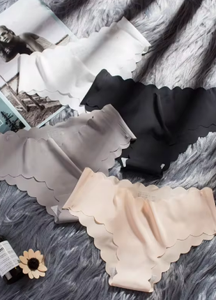 Лот 4 шт: нейлоновые женские трусики ice silk в японском стиле аниме и лолита❤️❤️❤️