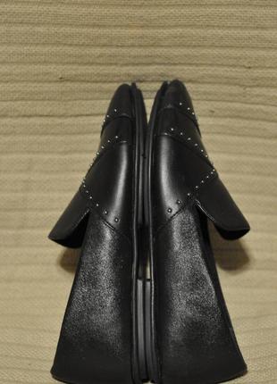 Очаровательные легчайшие черные кожаные слиперы fftffop lena micro-stud loafers 39 р. ( 25,5 см.)8 фото