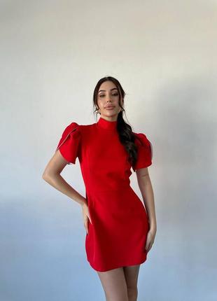 Сукня жіноча червона коротка осіння весняна літня