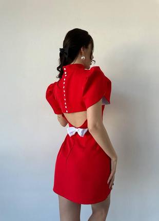 Сукня жіноча червона коротка осіння весняна літня2 фото