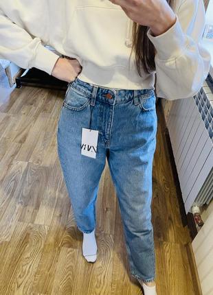 Джинсы высокая посадка zara