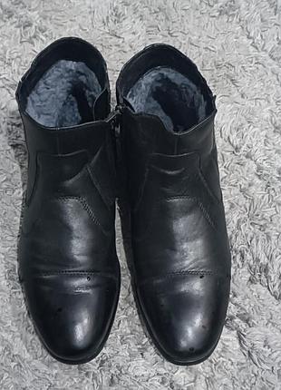 Кожаные ботинки челси braska