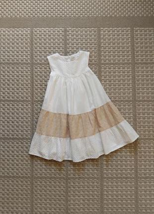 Коттоновое летнее платье zara на 5-6 лет