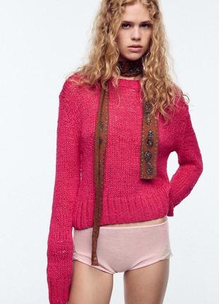 Свитер женский розовый zara new