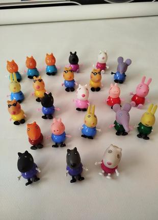 Фигурки свинка пеппа, джордж и их друзья.