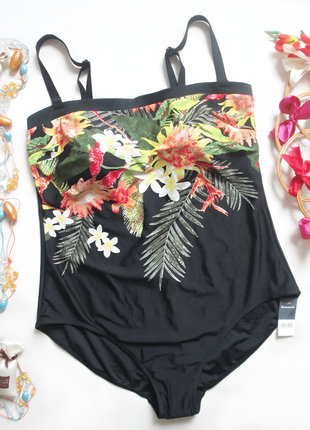 Суперовый слитный купальник батал с цветочной отделкой bonmarche 🌺🌴🌺