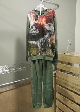 Теплая пушистая плюшевая пижамка для мальчика.