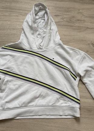 Біла толстовка/кофта tommy hilfiger