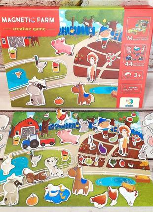 Детская развивающая игра "магнитная ферма", набор магнитов животного