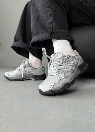 Жін/чол кросівки asics gel-nyc silver/black