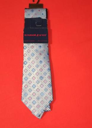 Новый мужской галстук windsor knot нежно голубого цвета