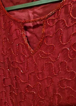 Блузка женская  шифон+биссер большого размера