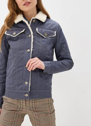 Джинсовая женская куртка на овчине dasti denim urban размер s