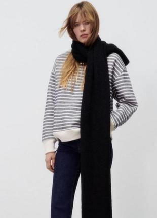 Теплый свитшот, лонгслив на флисе, женский свитер zara