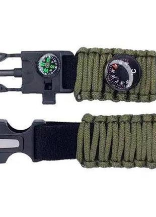Описание ремешок для часов paracord, army green, 32 мм.м+