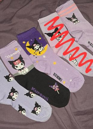 Фиолетовые носки с куроми 35-39 размер