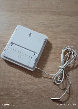 Цифровые часы гигрометр lcd 3 в 1 htc-2 с выносным датчиком температуры