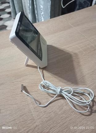 Цифровые часы гигрометр lcd 3 в 1 htc-2 с выносным датчиком температуры