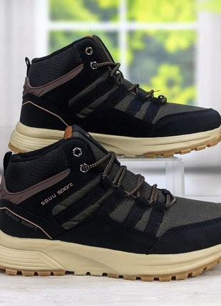 Ботинки мужские зимние коричневые спортивного плана sayota 3836