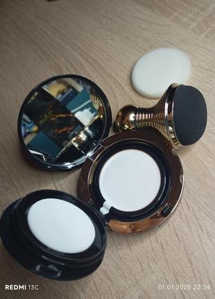 Кушон адаптивный (тон#2) для лица с зеркалом + спонжик ma vie mari, увлажняющая крем пудра