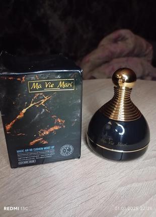 Кушон адаптивный (тон#2) для лица с зеркалом + спонжик ma vie mari, увлажняющая крем пудра