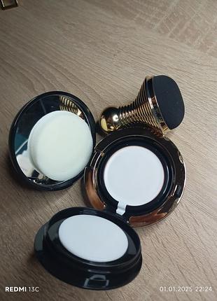 Кушон адаптивный (тон#2) для лица с зеркалом + спонжик ma vie mari, увлажняющая крем пудра